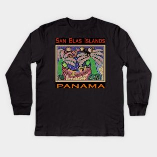 Kuna Indian Mola - San Blas Islands Panama Kids Long Sleeve T-Shirt